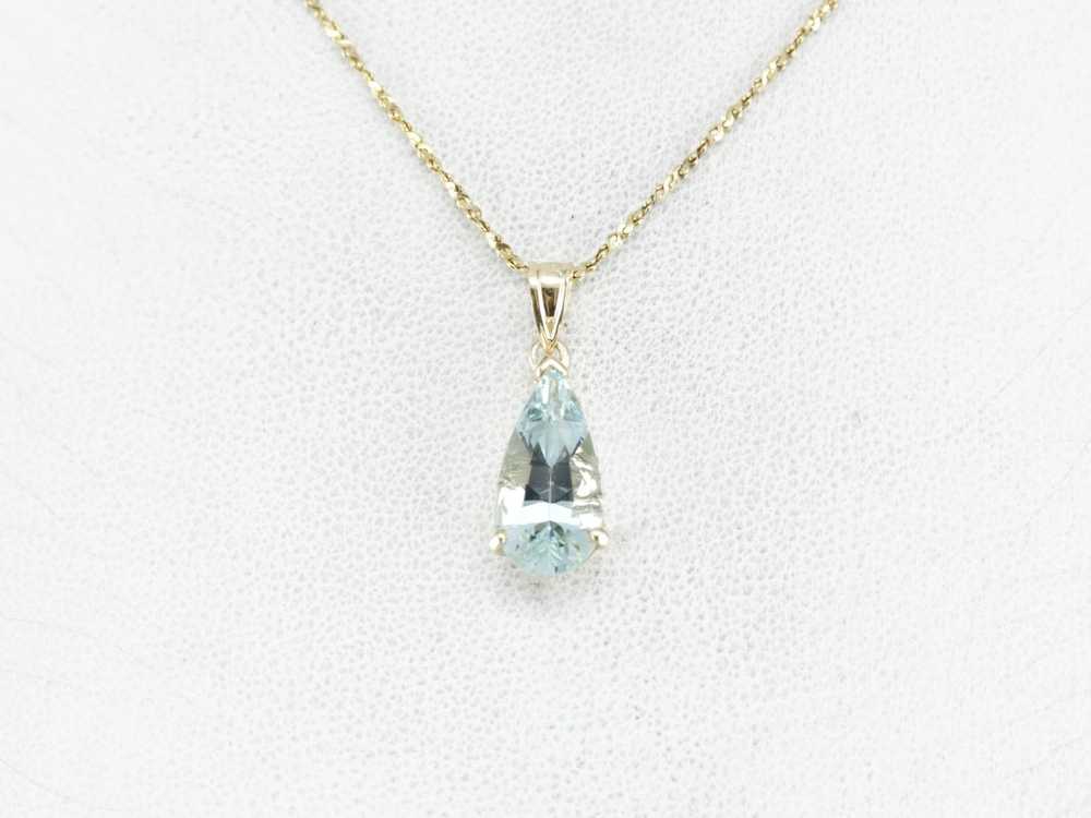 Teardrop Aquamarine Pendant - image 5