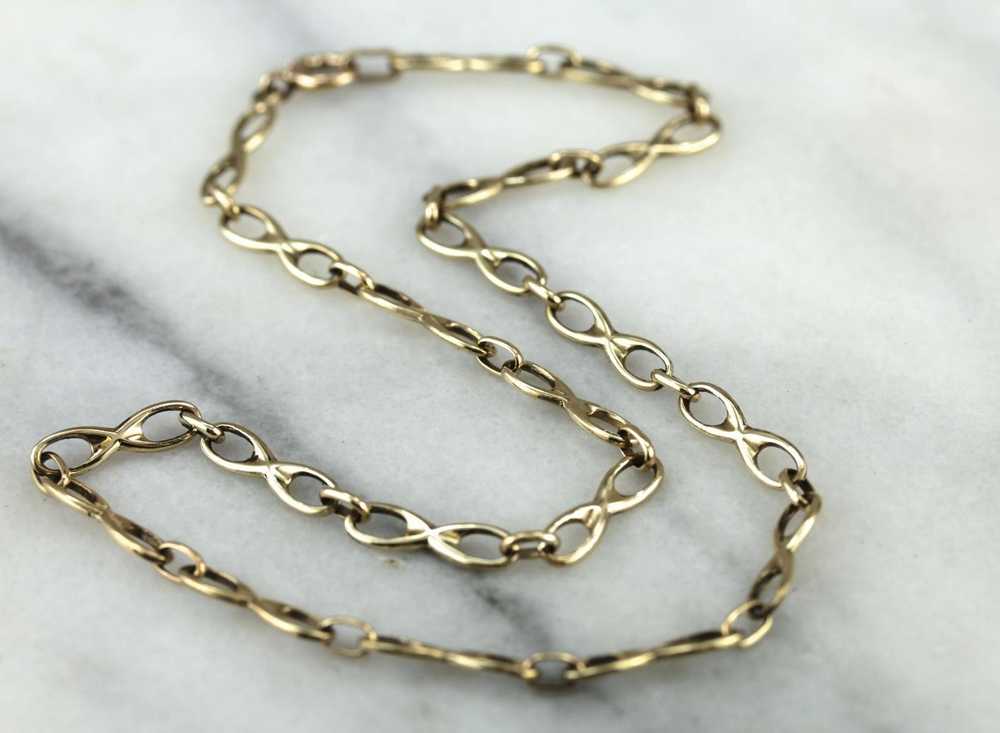 I Love You to Infinity: Vintage Gold Link Necklace - image 2