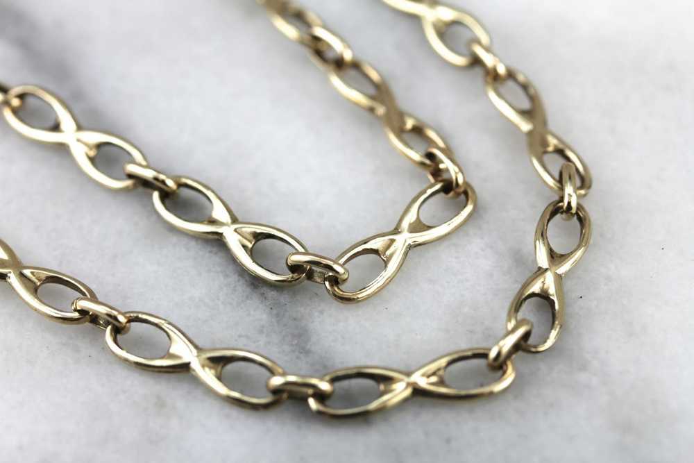 I Love You to Infinity: Vintage Gold Link Necklace - image 3