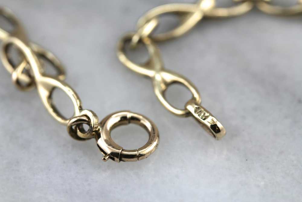 I Love You to Infinity: Vintage Gold Link Necklace - image 4