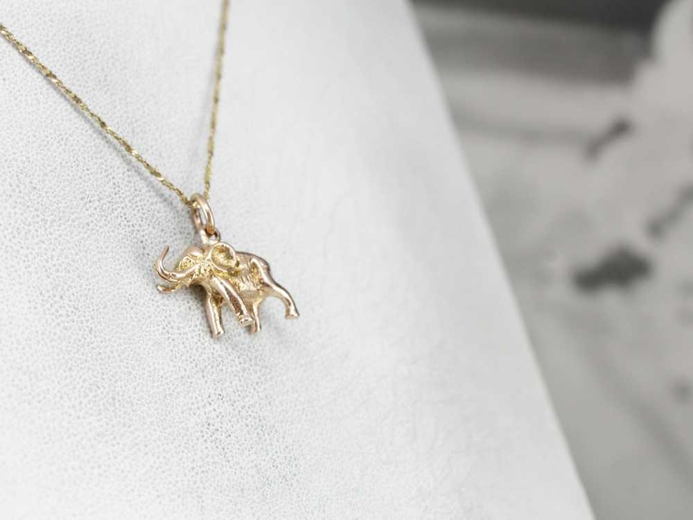 Triumphant Elephant Rose Gold Charm - image 4