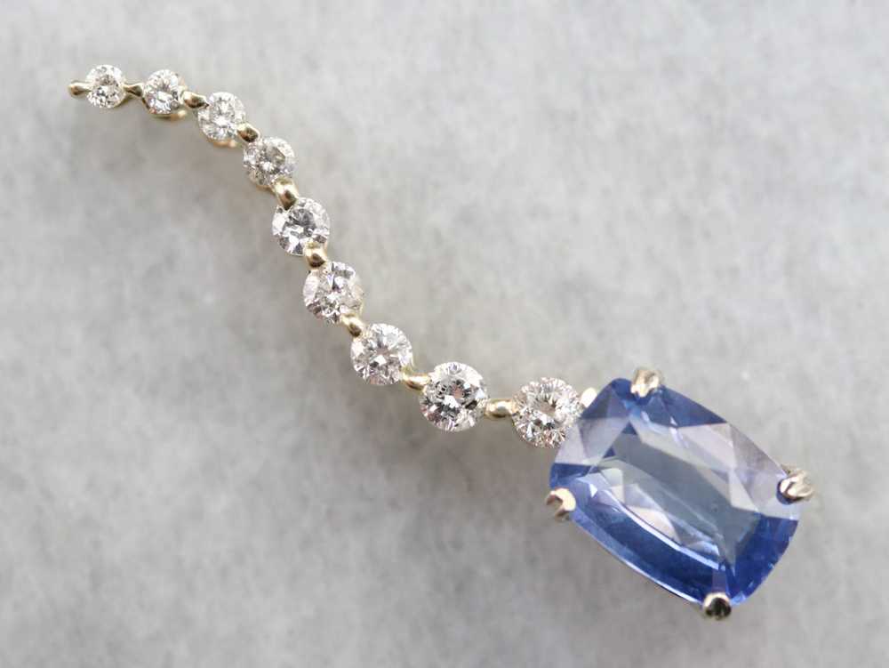 Sapphire and Diamond Pendant - image 1