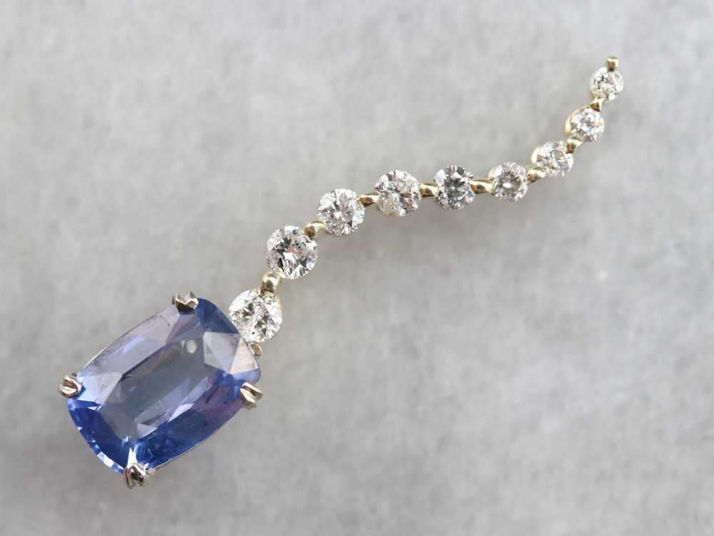 Sapphire and Diamond Pendant - image 2