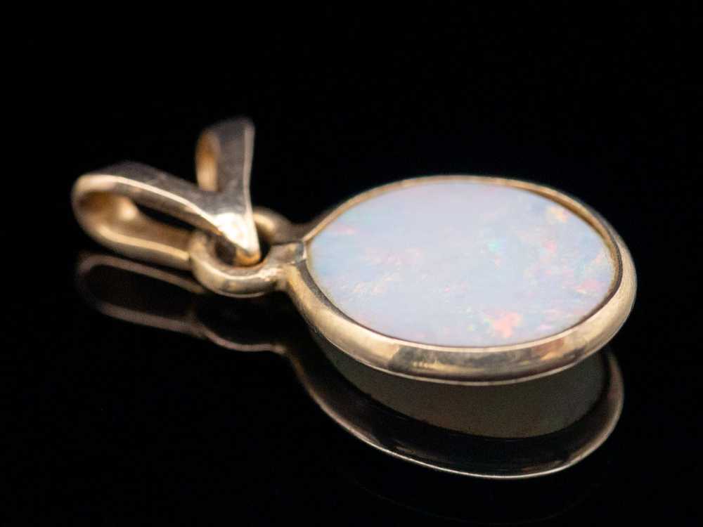 Opal Solitaire Pendant - image 2