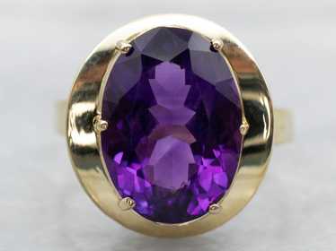 Vintage Amethyst Cocktail Ring - image 1