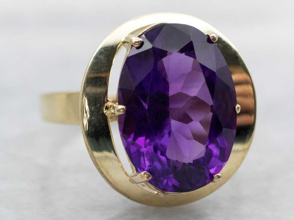 Vintage Amethyst Cocktail Ring - image 2