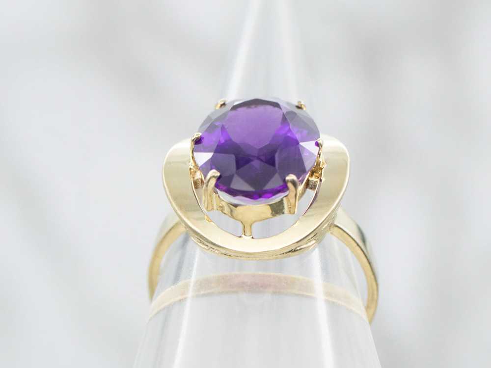 Vintage Amethyst Cocktail Ring - image 3