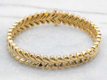 Yellow Gold Bracelet with Diamond Accents - image 1