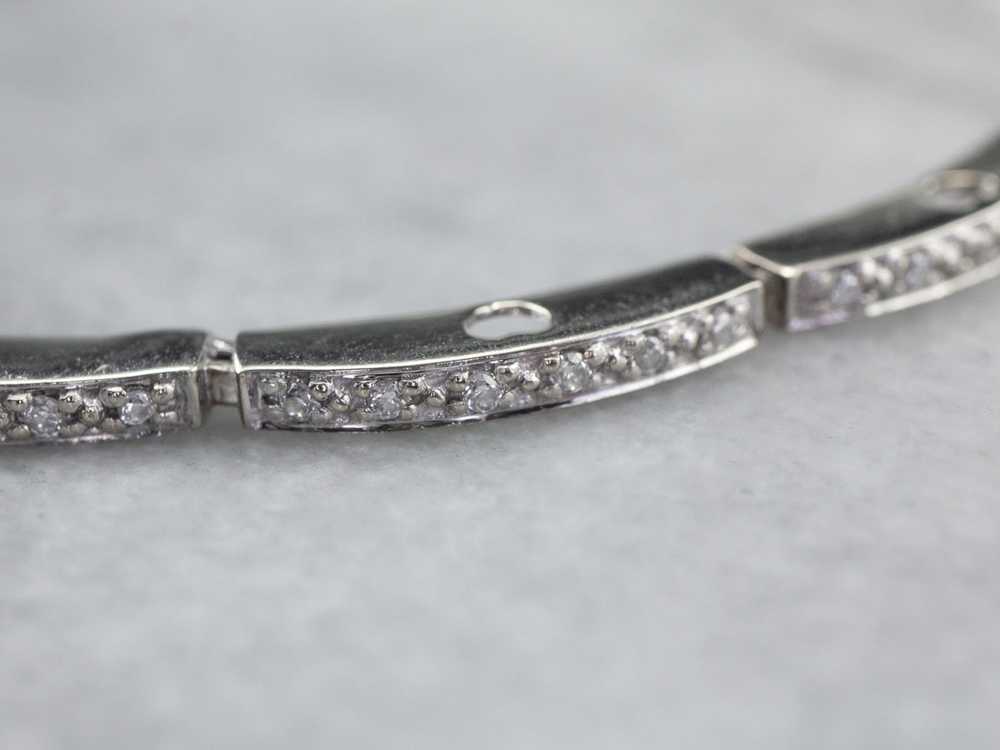 White Gold Diamond Link Bracelet - image 7