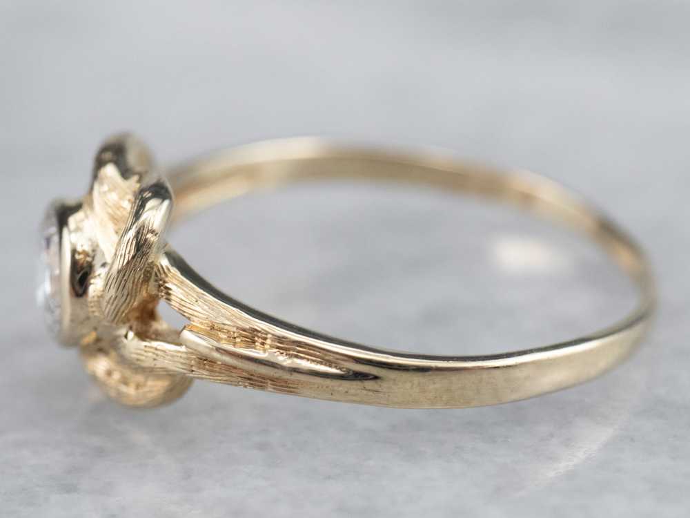 Vintage Diamond Lover's Knot Engagement Ring - image 4