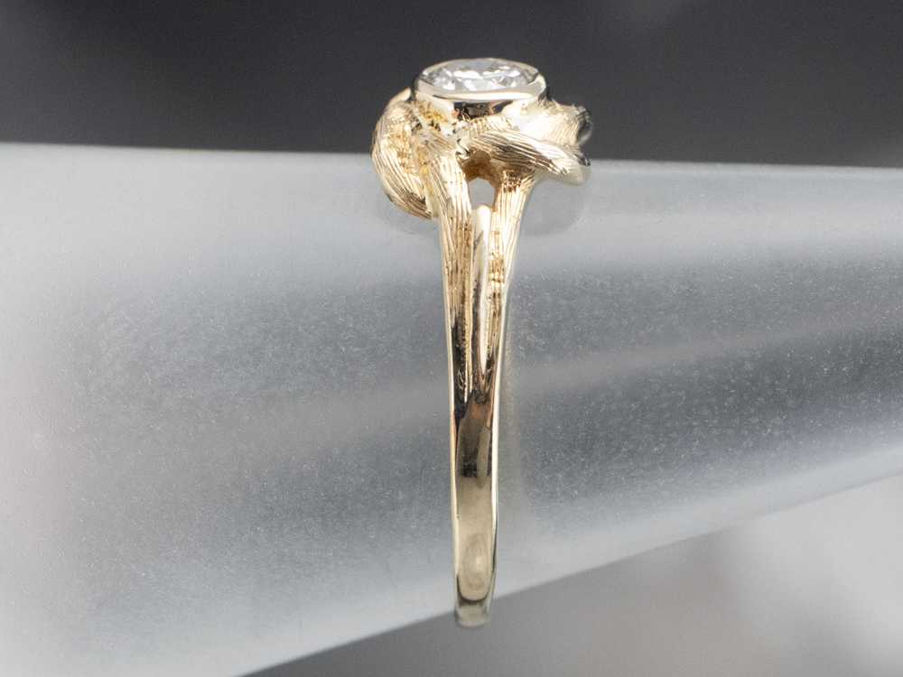 Vintage Diamond Lover's Knot Engagement Ring - image 9