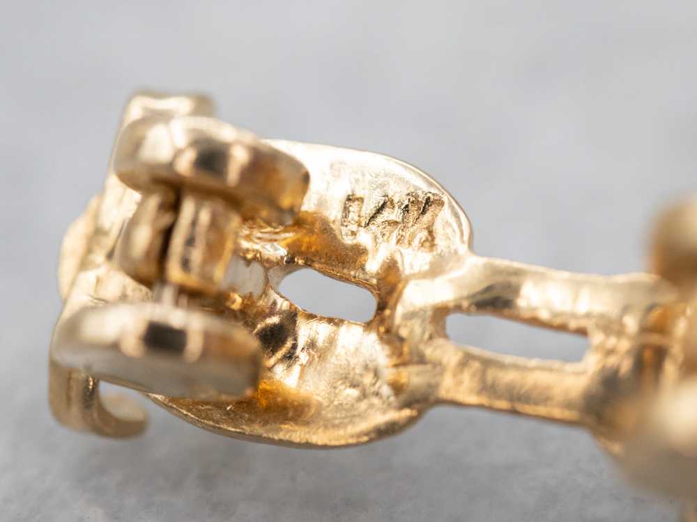 Vintage Gold Roller Skates Charm - image 3