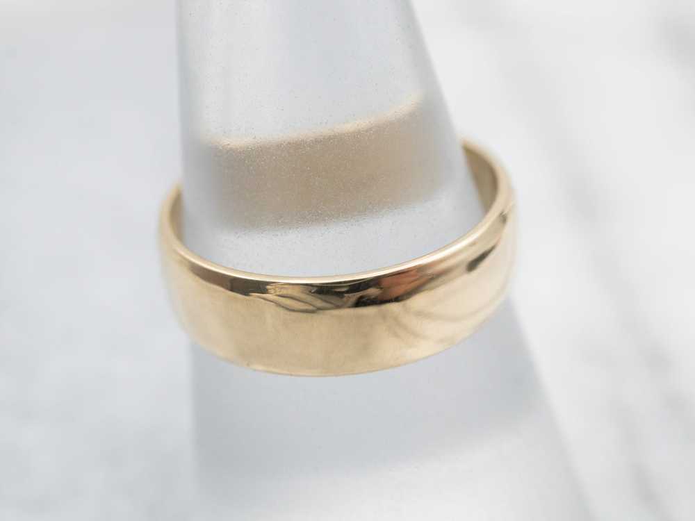 Classic Yellow Gold Plain Wedding Band - image 3