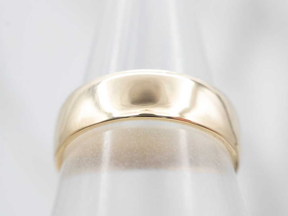 Classic Yellow Gold Plain Wedding Band - image 4