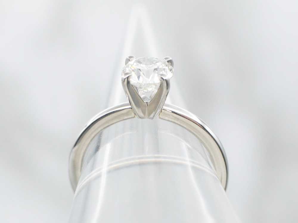 Platinum Diamond Solitaire Engagement Ring - image 3