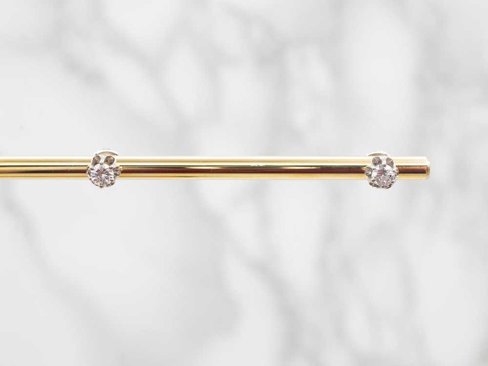 14K White Gold Vintage Buttercup Diamond Solitair… - image 3