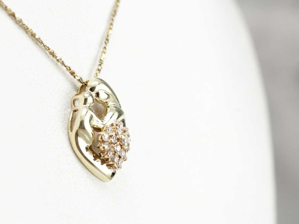 Mother and Child Diamond Pendant - image 4