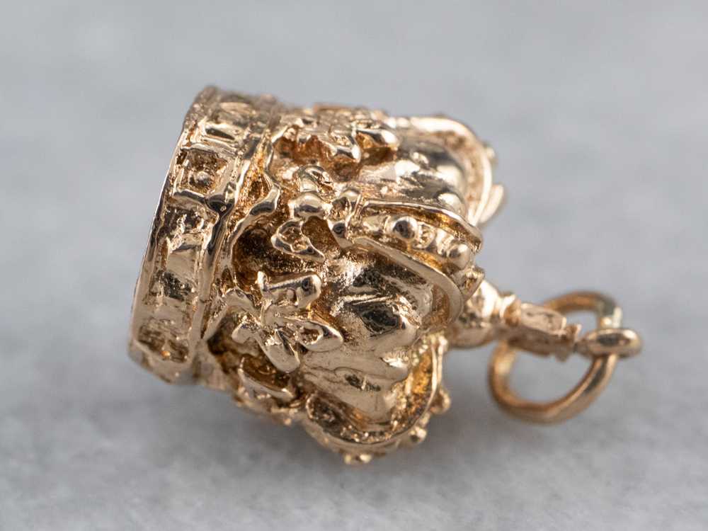 Heavy Gold Crown Charm - image 2