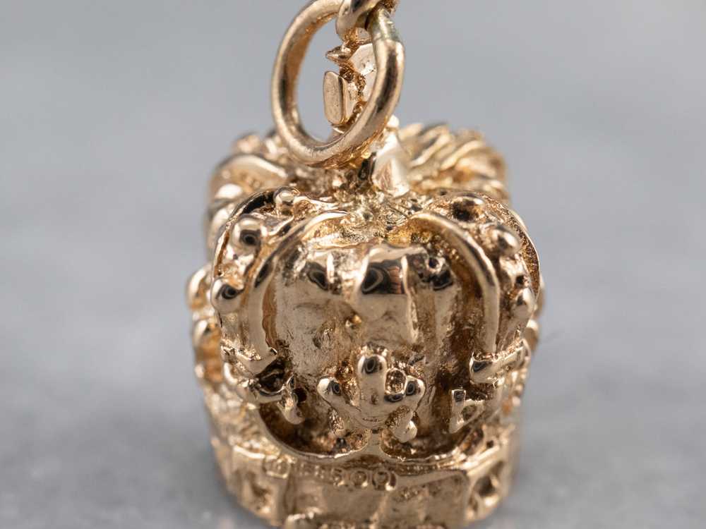 Heavy Gold Crown Charm - image 5