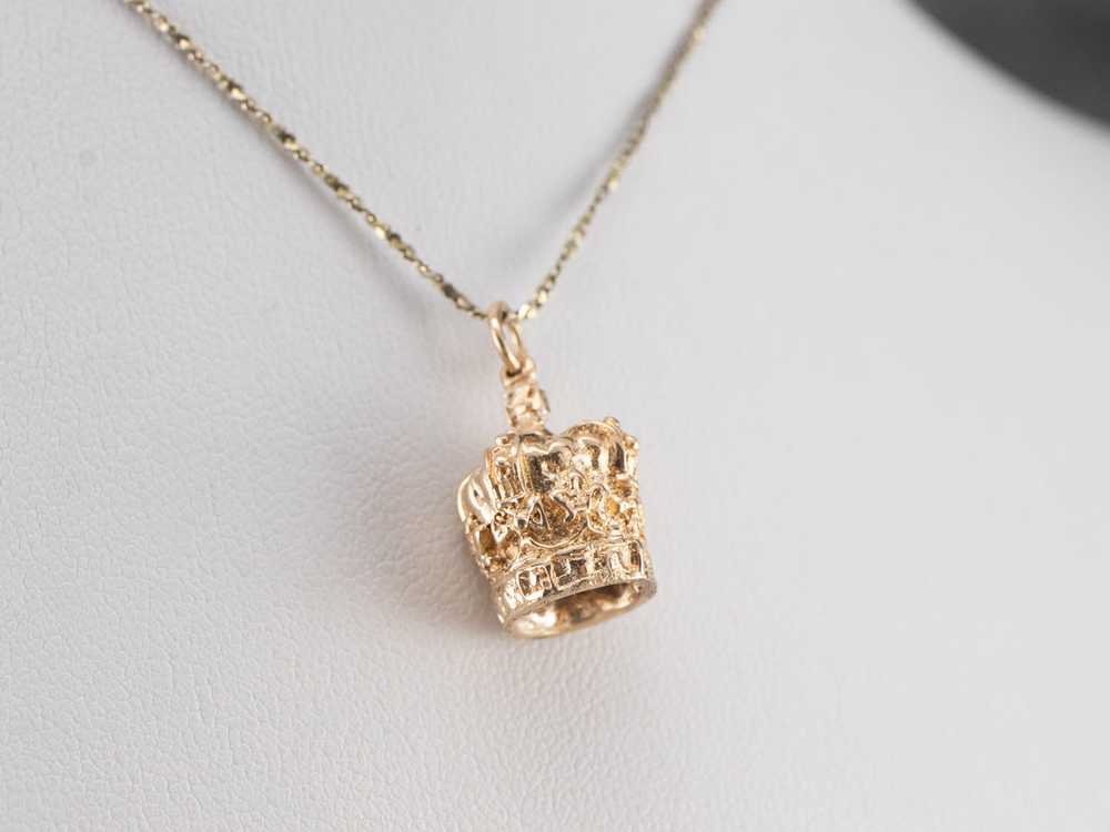 Heavy Gold Crown Charm - image 8