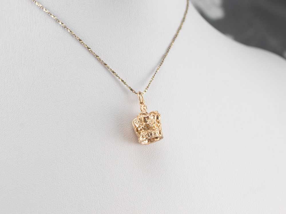 Heavy Gold Crown Charm - image 9