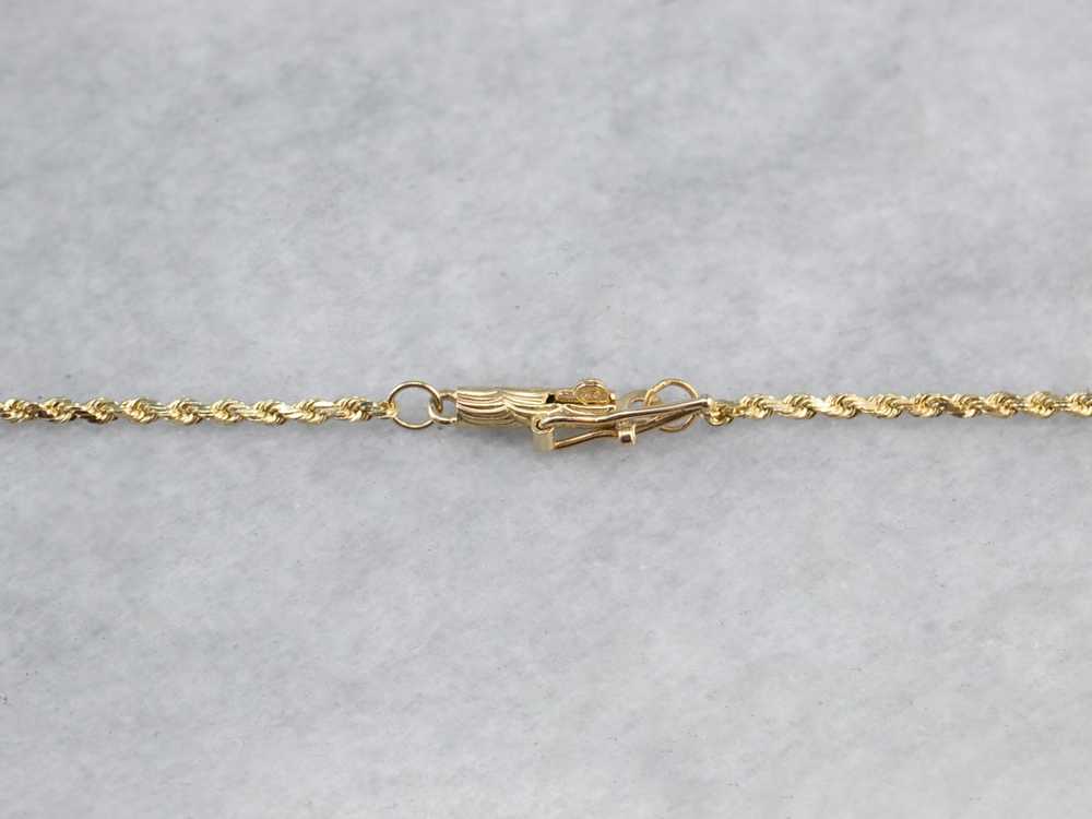 14K Gold Long Rope Twist Chain - image 2