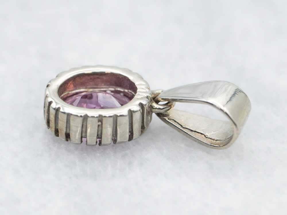 Sweet Pink Sapphire Solitaire Pendant - image 2