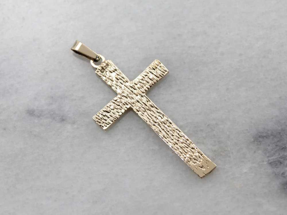 Vintage Engraved Cross, Unisex Style with Forget … - image 3