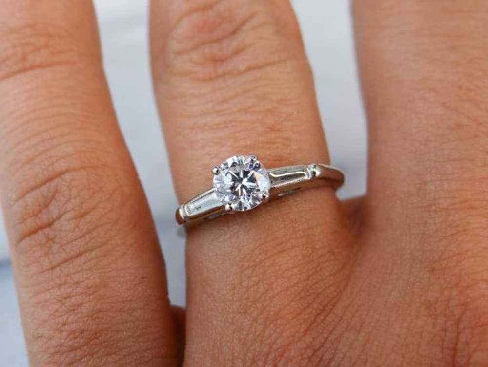 Round Brilliant Diamond Engagement Ring - image 4