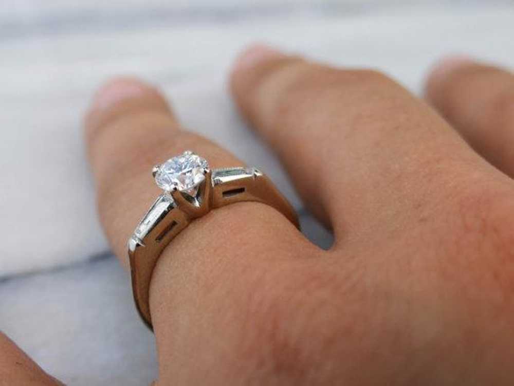 Round Brilliant Diamond Engagement Ring - image 5