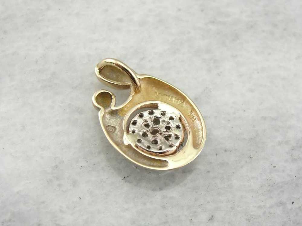 Mother and Child Diamond Gold Pendant - image 3