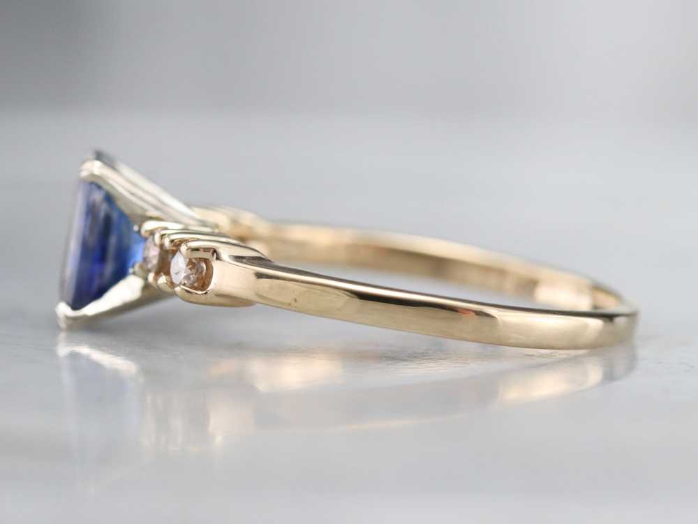 Emerald Cut Sapphire and Diamond Ring - image 4