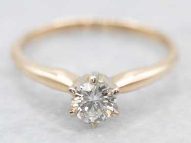 14K Yellow Gold Diamond Engagement Ring - image 1