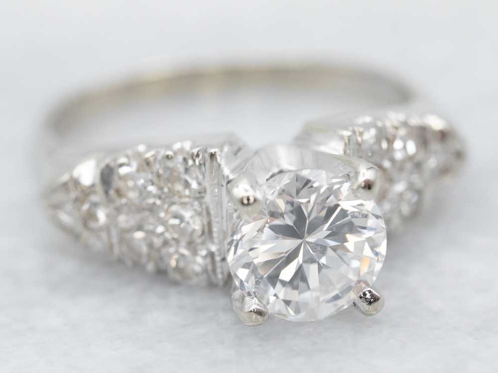 Stunning 1970's GIA Certified Diamond Engagement … - image 1