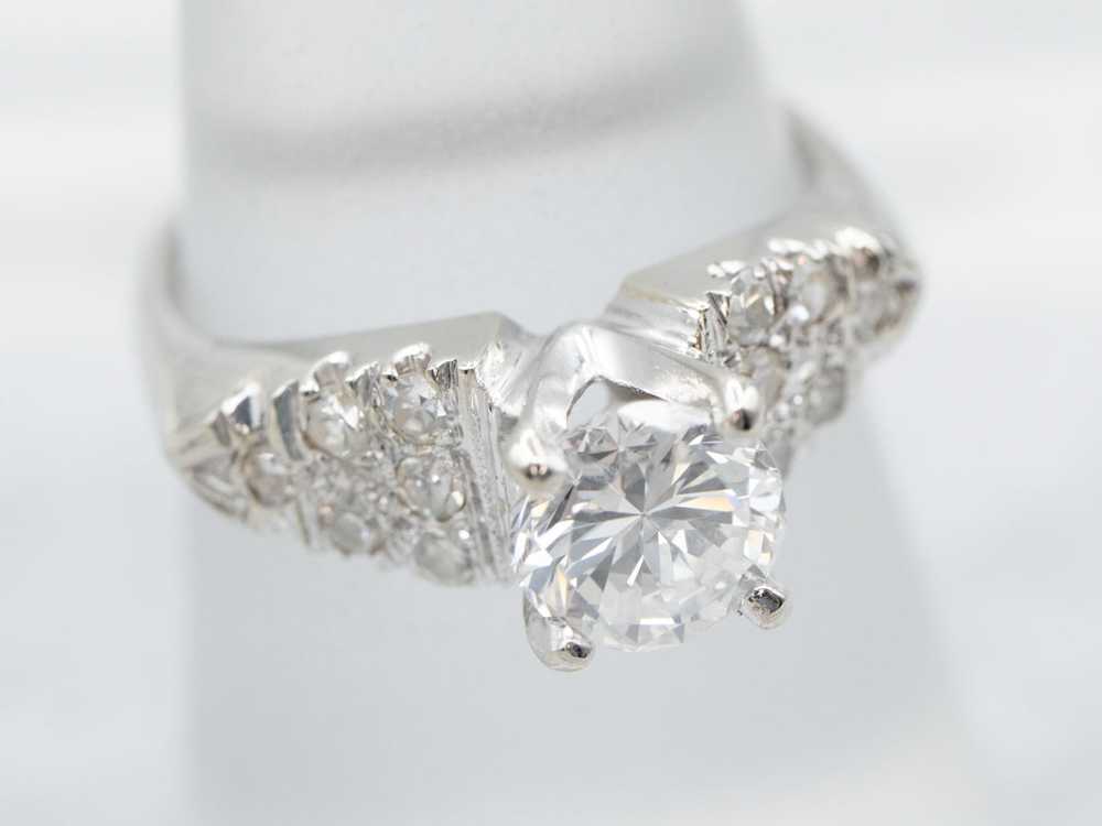 Stunning 1970's GIA Certified Diamond Engagement … - image 3