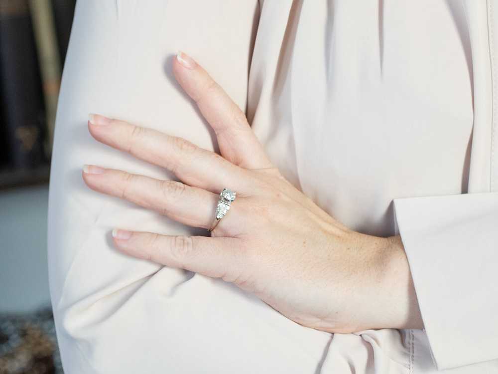 Stunning 1970's GIA Certified Diamond Engagement … - image 5