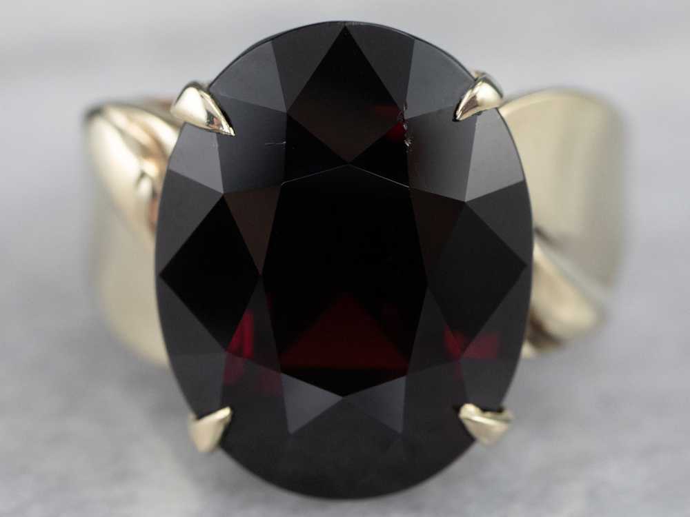 Vintage Garnet Cocktail Ring - image 1