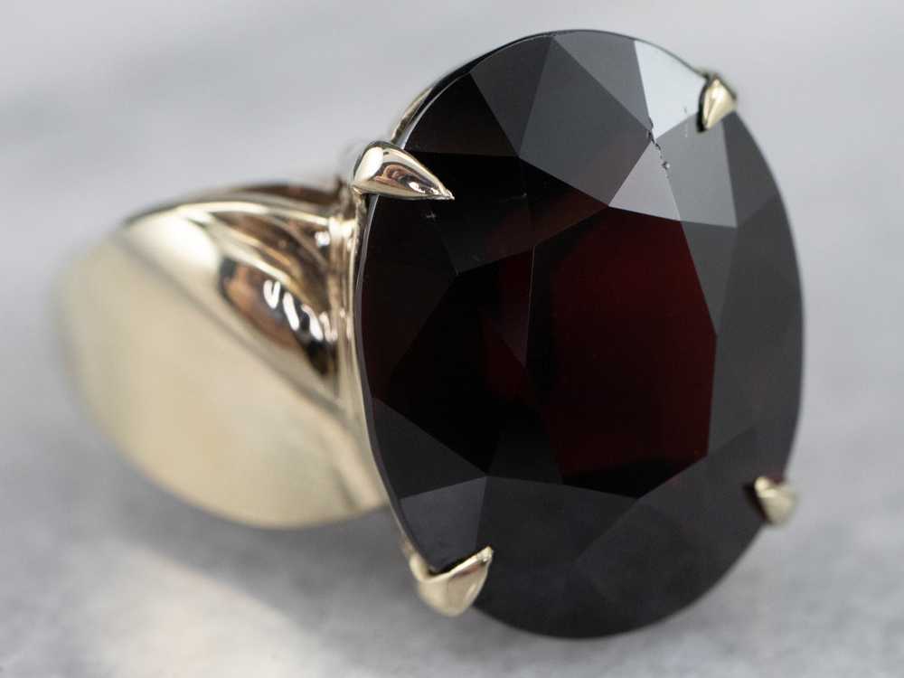 Vintage Garnet Cocktail Ring - image 2