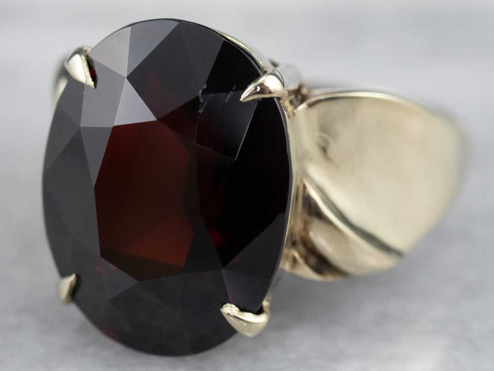 Vintage Garnet Cocktail Ring - image 3