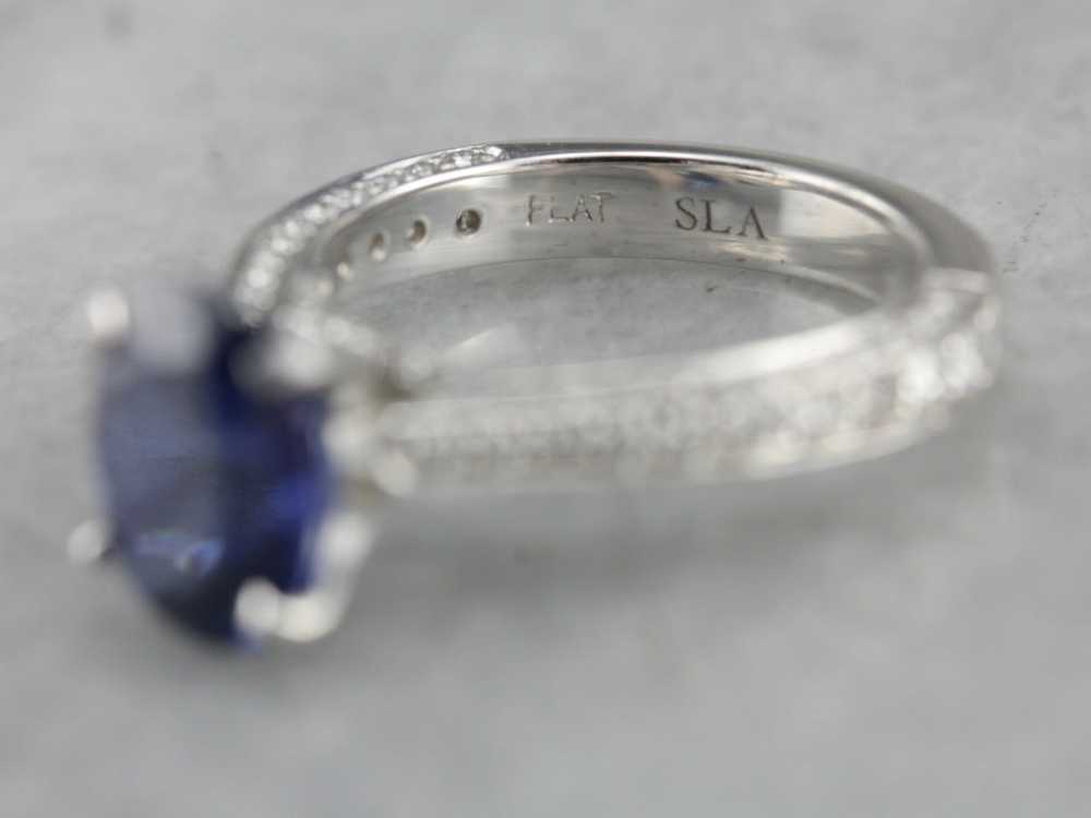 Luxurious Modern Sapphire and Diamond Engagement … - image 3