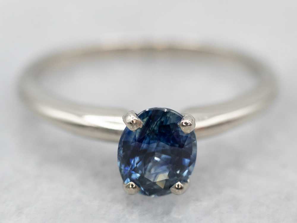 Sweet Solitaire Sapphire Engagement Ring - image 2