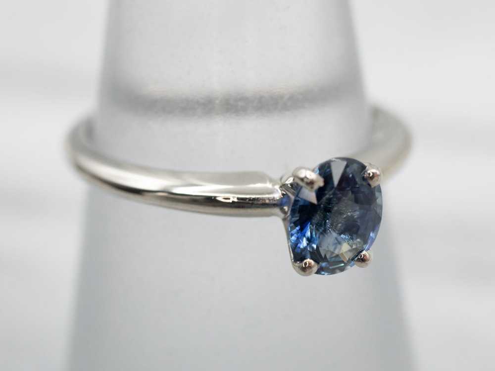 Sweet Solitaire Sapphire Engagement Ring - image 4