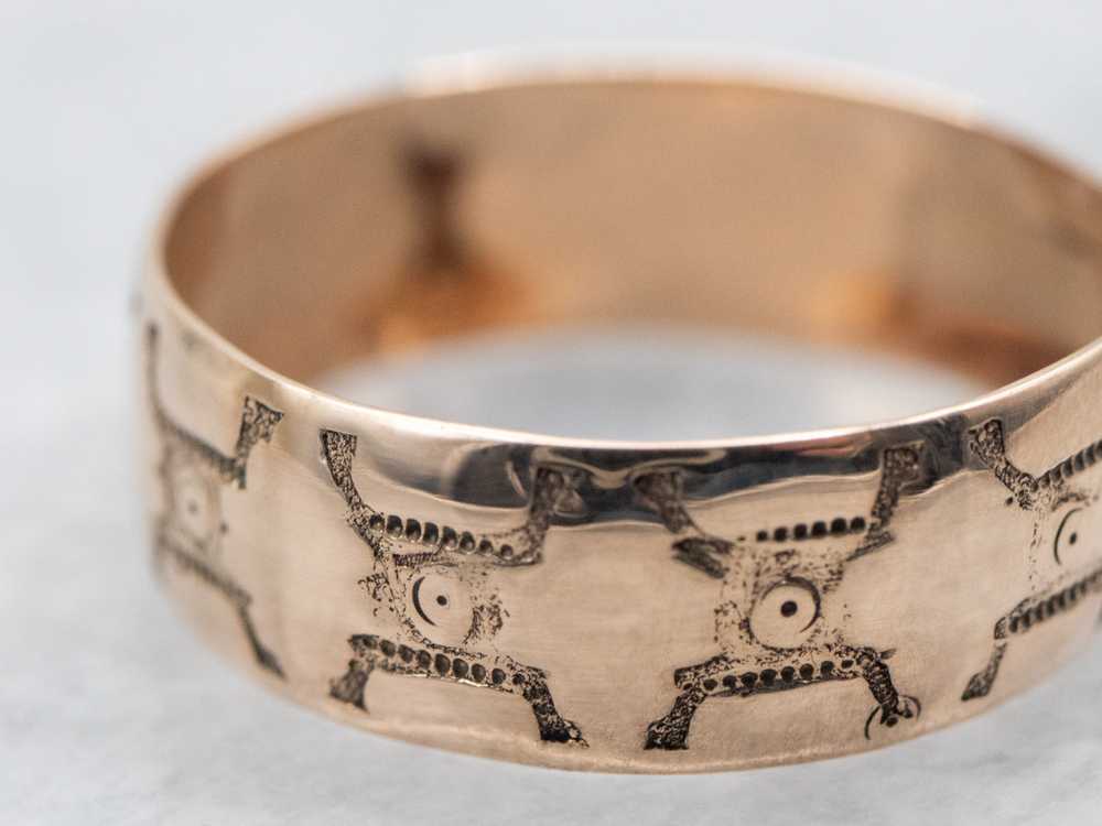 Antique Rose Gold Cigar Band - image 2