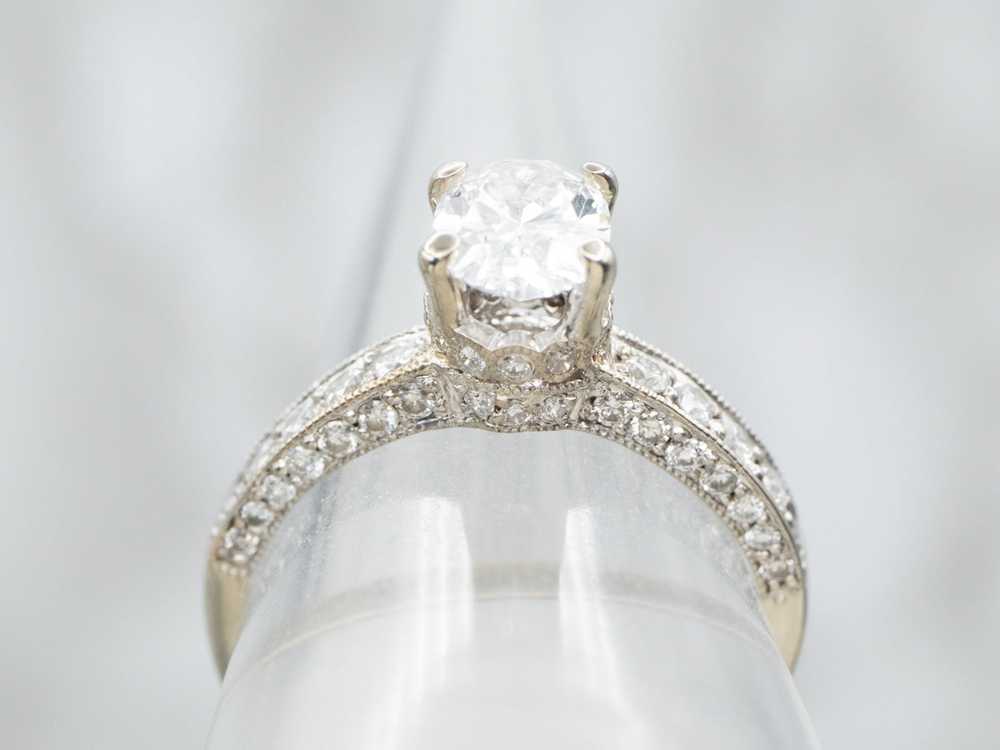 Modern Oval Cut Diamond Engagement Ring - image 3