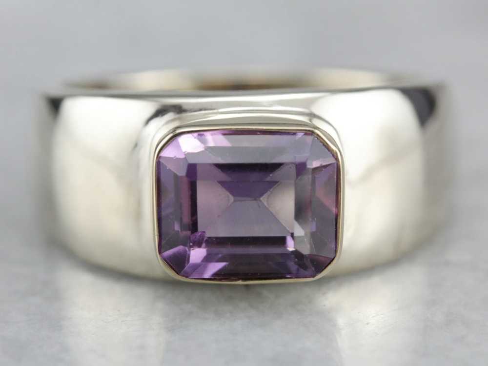 Men's Amethyst Statement Ring - image 1