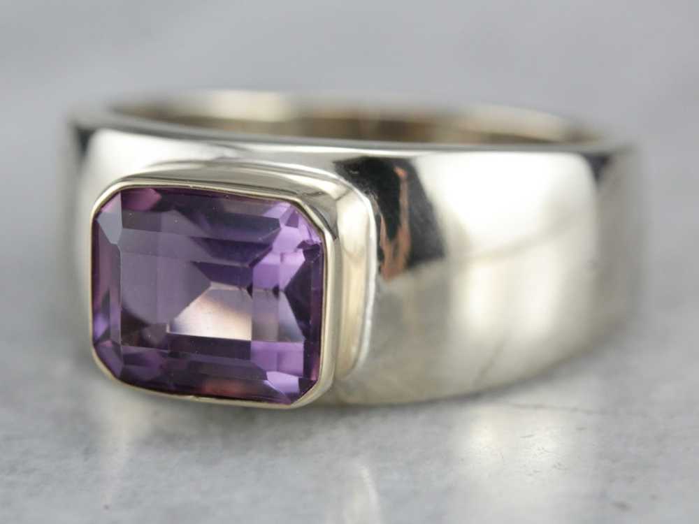 Men's Amethyst Statement Ring - image 2