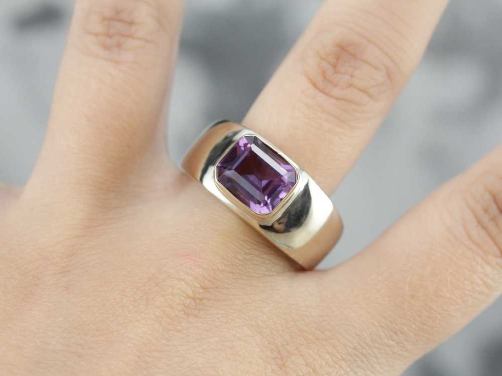 Men's Amethyst Statement Ring - image 4