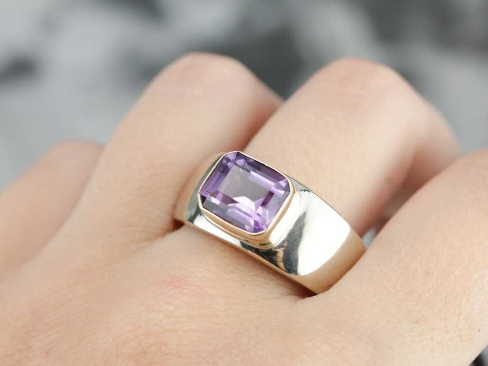 Men's Amethyst Statement Ring - image 5