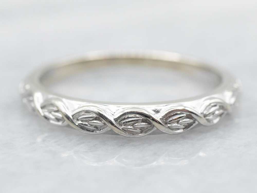 Twisting White Gold Band - image 1