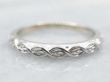 Twisting White Gold Band - image 1